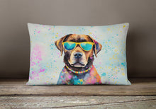 Load image into Gallery viewer, Chocolate Labrador Hippie Dawg Fabric Decorative Pillow