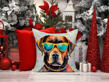 Load image into Gallery viewer, Chocolate Labrador Hippie Dawg Fabric Decorative Pillow