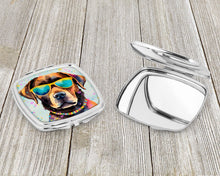 Load image into Gallery viewer, Chocolate Labrador Hippie Dawg Compact Mirror – Stylish Purse Mirror with Artistic Covers