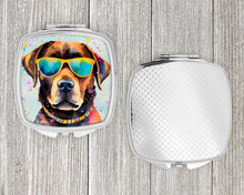 Load image into Gallery viewer, Chocolate Labrador Hippie Dawg Compact Mirror – Stylish Purse Mirror with Artistic Covers