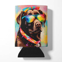 Load image into Gallery viewer, Chocolate Labrador Hippie Dawg Can or Bottle Hugger