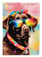 Load image into Gallery viewer, Chocolate Labrador Hippie Dawg House Flag