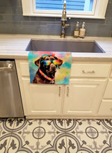 Load image into Gallery viewer, Chocolate Labrador Hippie Dawg Kitchen Towel