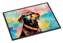 Load image into Gallery viewer, Chocolate Labrador Hippie Dawg Doormat - 18X27 Indoor / Outdoor Rug | Made in USA