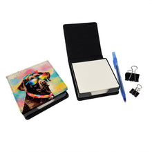 Load image into Gallery viewer, Chocolate Labrador Hippie Dawg PU Leather Note Paper Holder