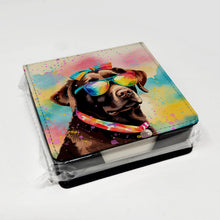 Load image into Gallery viewer, Chocolate Labrador Hippie Dawg PU Leather Note Paper Holder