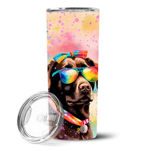 Load image into Gallery viewer, Chocolate Labrador Hippie Dawg Stainless Steel Skinny Tumbler