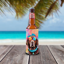 Load image into Gallery viewer, Chocolate Labrador Hippie Dawg Slim Can Huggers – Fun, Functional Drink Coolers for Every Occasion