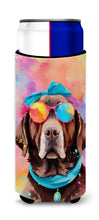 Load image into Gallery viewer, Chocolate Labrador Hippie Dawg Slim Can Huggers – Fun, Functional Drink Coolers for Every Occasion