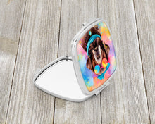Load image into Gallery viewer, Chocolate Labrador Hippie Dawg Compact Mirror – Stylish Purse Mirror with Artistic Covers