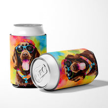 Load image into Gallery viewer, Chocolate Labrador Hippie Dawg Can or Bottle Hugger