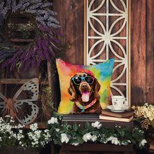 Load image into Gallery viewer, Chocolate Labrador Hippie Dawg Fabric Decorative Pillow
