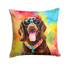 Load image into Gallery viewer, Chocolate Labrador Hippie Dawg Fabric Decorative Pillow