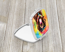 Load image into Gallery viewer, Chocolate Labrador Hippie Dawg Compact Mirror – Stylish Purse Mirror with Artistic Covers
