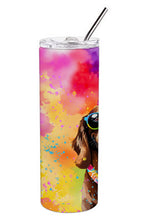 Load image into Gallery viewer, Chocolate Labrador Hippie Dawg Stainless Steel Skinny Tumbler