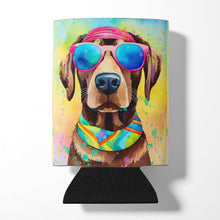 Load image into Gallery viewer, Chocolate Labrador Hippie Dawg Can or Bottle Hugger