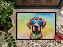 Load image into Gallery viewer, Chocolate Labrador Hippie Dawg Doormat - 24x36 Decorative Floor Mat – Indoor/Outdoor Rug with Artistic Flair