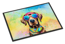 Load image into Gallery viewer, Chocolate Labrador Hippie Dawg Doormat - 24x36 Decorative Floor Mat – Indoor/Outdoor Rug with Artistic Flair