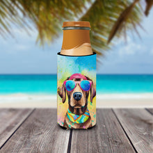 Load image into Gallery viewer, Chocolate Labrador Hippie Dawg Slim Can Huggers – Fun, Functional Drink Coolers for Every Occasion