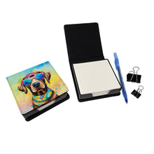 Load image into Gallery viewer, Chocolate Labrador Hippie Dawg PU Leather Note Paper Holder