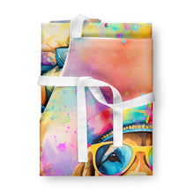 Load image into Gallery viewer, Yellow Labrador Hippie Dawg Apron – Artist-Designed Kitchen, BBQ &amp; Craft Apron