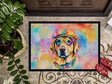 Load image into Gallery viewer, Yellow Labrador Hippie Dawg Doormat - 18X27 Indoor / Outdoor Rug | Made in USA