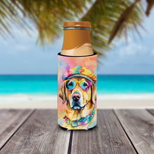 Load image into Gallery viewer, Yellow Labrador Hippie Dawg Slim Can Huggers – Fun, Functional Drink Coolers for Every Occasion