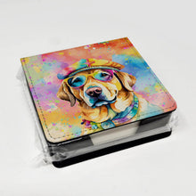 Load image into Gallery viewer, Yellow Labrador Hippie Dawg PU Leather Note Paper Holder