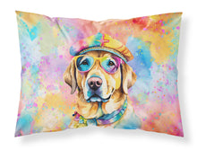 Load image into Gallery viewer, Yellow Labrador Hippie Dawg Standard Pillowcase – Artistic Decorative Front, White Back
