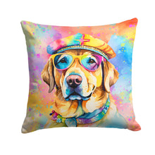 Load image into Gallery viewer, Yellow Labrador Hippie Dawg Fabric Decorative Pillow