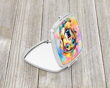 Load image into Gallery viewer, Yellow Labrador Hippie Dawg Compact Mirror – Stylish Purse Mirror with Artistic Covers