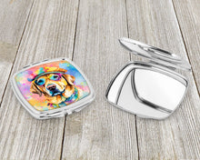 Load image into Gallery viewer, Yellow Labrador Hippie Dawg Compact Mirror – Stylish Purse Mirror with Artistic Covers