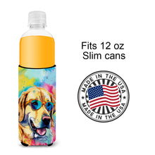 Load image into Gallery viewer, Yellow Labrador Hippie Dawg Slim Can Huggers – Fun, Functional Drink Coolers for Every Occasion