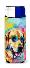 Load image into Gallery viewer, Yellow Labrador Hippie Dawg Slim Can Huggers – Fun, Functional Drink Coolers for Every Occasion
