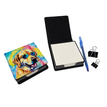 Load image into Gallery viewer, Yellow Labrador Hippie Dawg PU Leather Note Paper Holder