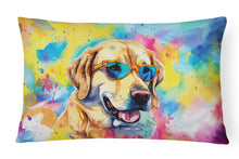 Load image into Gallery viewer, Yellow Labrador Hippie Dawg Fabric Decorative Pillow