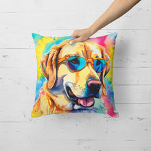 Load image into Gallery viewer, Yellow Labrador Hippie Dawg Fabric Decorative Pillow