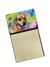 Load image into Gallery viewer, Yellow Labrador Hippie Dawg Sticky Note Holder- Refiilable Desk Accessory Note Pad
