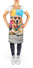Load image into Gallery viewer, Yellow Labrador Hippie Dawg Apron – Artist-Designed Kitchen, BBQ &amp; Craft Apron