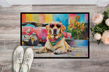 Load image into Gallery viewer, Yellow Labrador Hippie Dawg Doormat - 18X27 Indoor / Outdoor Rug | Made in USA