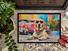 Load image into Gallery viewer, Yellow Labrador Hippie Dawg Doormat - 18X27 Indoor / Outdoor Rug | Made in USA