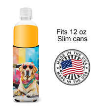 Load image into Gallery viewer, Yellow Labrador Hippie Dawg Slim Can Huggers – Fun, Functional Drink Coolers for Every Occasion