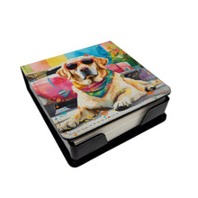 Load image into Gallery viewer, Yellow Labrador Hippie Dawg PU Leather Note Paper Holder