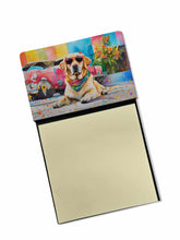 Load image into Gallery viewer, Yellow Labrador Hippie Dawg Sticky Note Holder- Refiilable Desk Accessory Note Pad