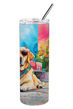 Load image into Gallery viewer, Yellow Labrador Hippie Dawg Stainless Steel Skinny Tumbler