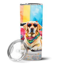 Load image into Gallery viewer, Yellow Labrador Hippie Dawg Stainless Steel Skinny Tumbler