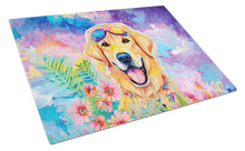 Load image into Gallery viewer, Yellow Labrador Hippie Dawg Glass Cutting Boards – Durable, Decorative Kitchen Art Large