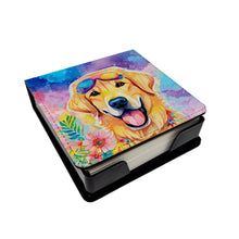 Load image into Gallery viewer, Yellow Labrador Hippie Dawg PU Leather Note Paper Holder
