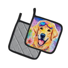 Load image into Gallery viewer, Yellow Labrador Hippie Dawg Pot Holders - Set of 2 Decorative Kitchen Helpers | Made in the USA