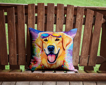 Load image into Gallery viewer, Yellow Labrador Hippie Dawg Throw Pillow - 14x14 Decorative Pillow – Art for Your Home &amp; Patio